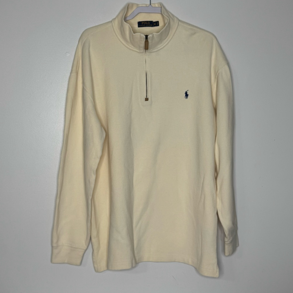 Polo Ralph Lauren Jacquard Quarter-Zip Pullover Sweater Men’s XLT